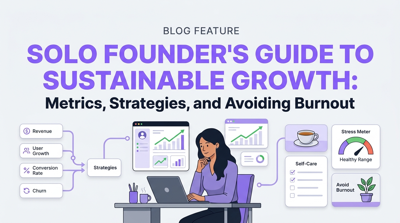 Solo Founder's Guide to Sustainable Growth: Metrics, Strategies, and Avoiding Burnout