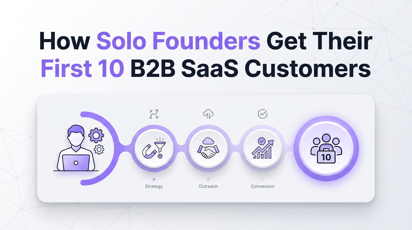 How Solo Founders Get Their First 10 B2B SaaS Customers