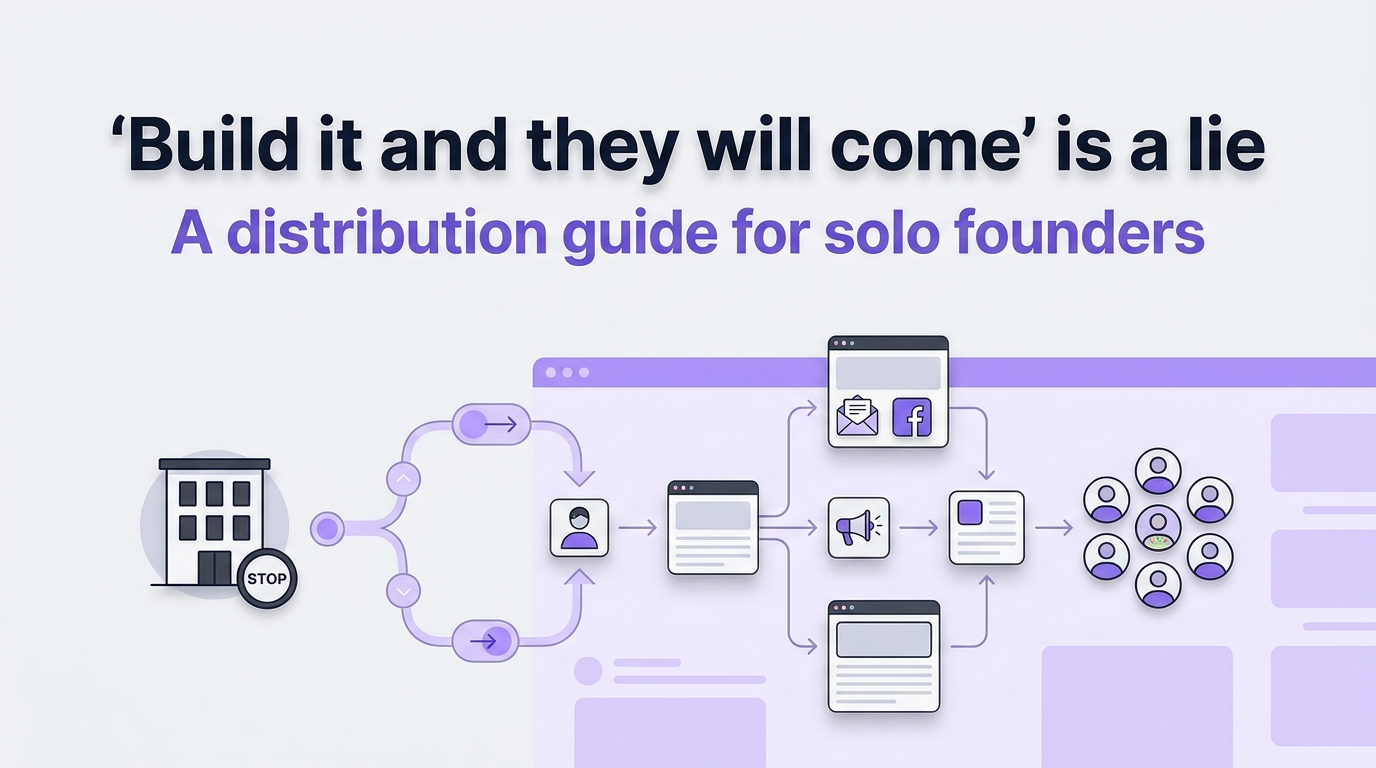 "Build it and they will come" is a lie: A distribution guide for solo founders